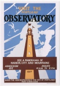 Visit the Portland Observatory" Maine art Project by WPA c. 1937